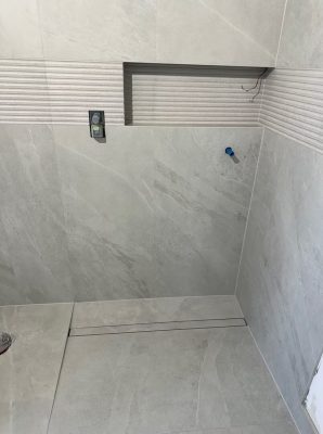 Modern Shower with Linear Drain