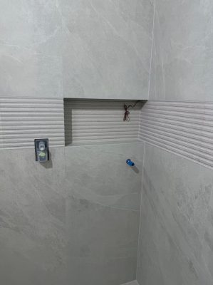 Modern Shower with Linear Drain