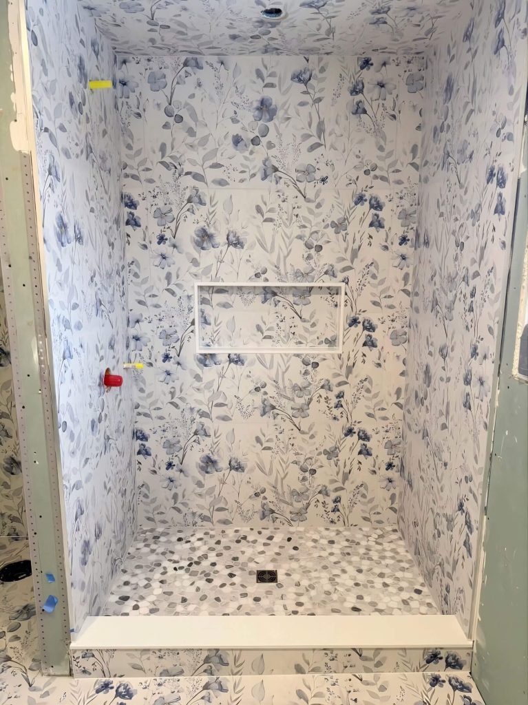 Floral Tile Shower